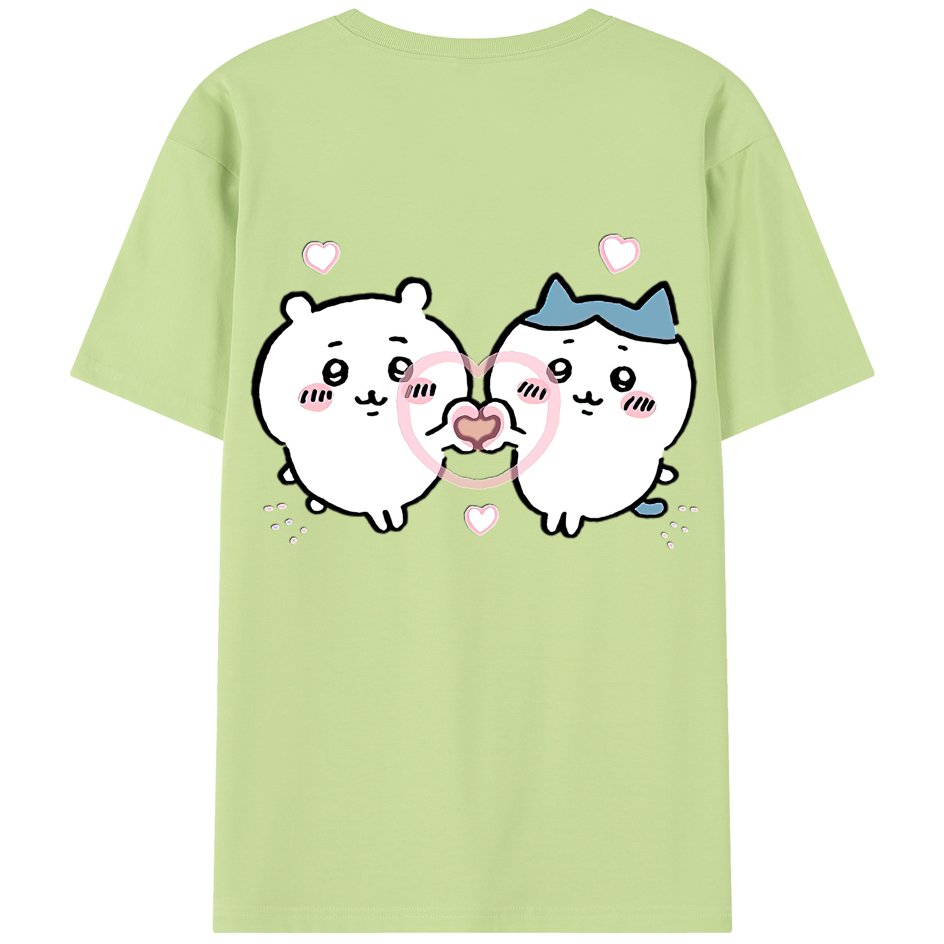 （画像用） ちいかわ ちいかわ Chii-kawa chiikawa 綿100％半袖Tシャツ（背面プリント）